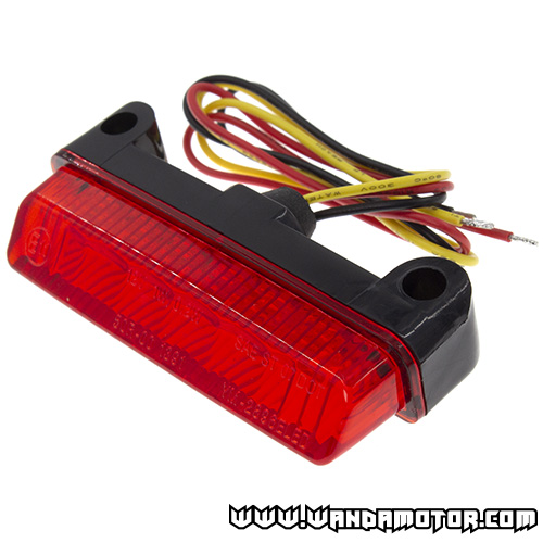 Rear light LED red rectangular